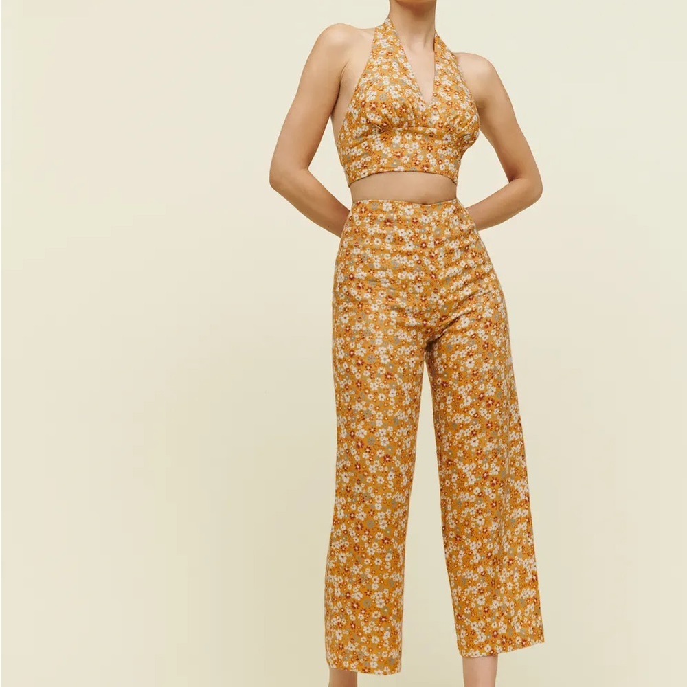 Reformation Ronan Linen Two Piece Junie - Size 0
